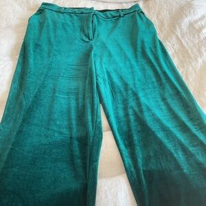 MNRK Emerald Green Velvet/ velveteen Pants 1X